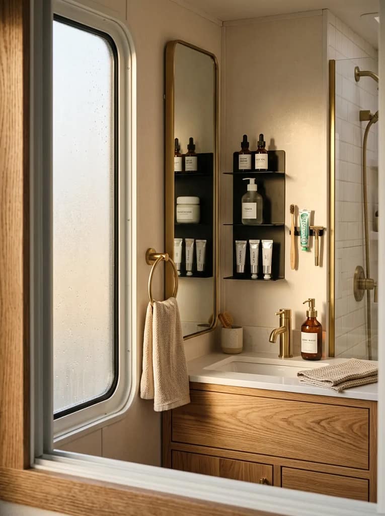 24 Camper Bathroom Storage Ideas for Small Spaces 6 Magnetic Spice Rack