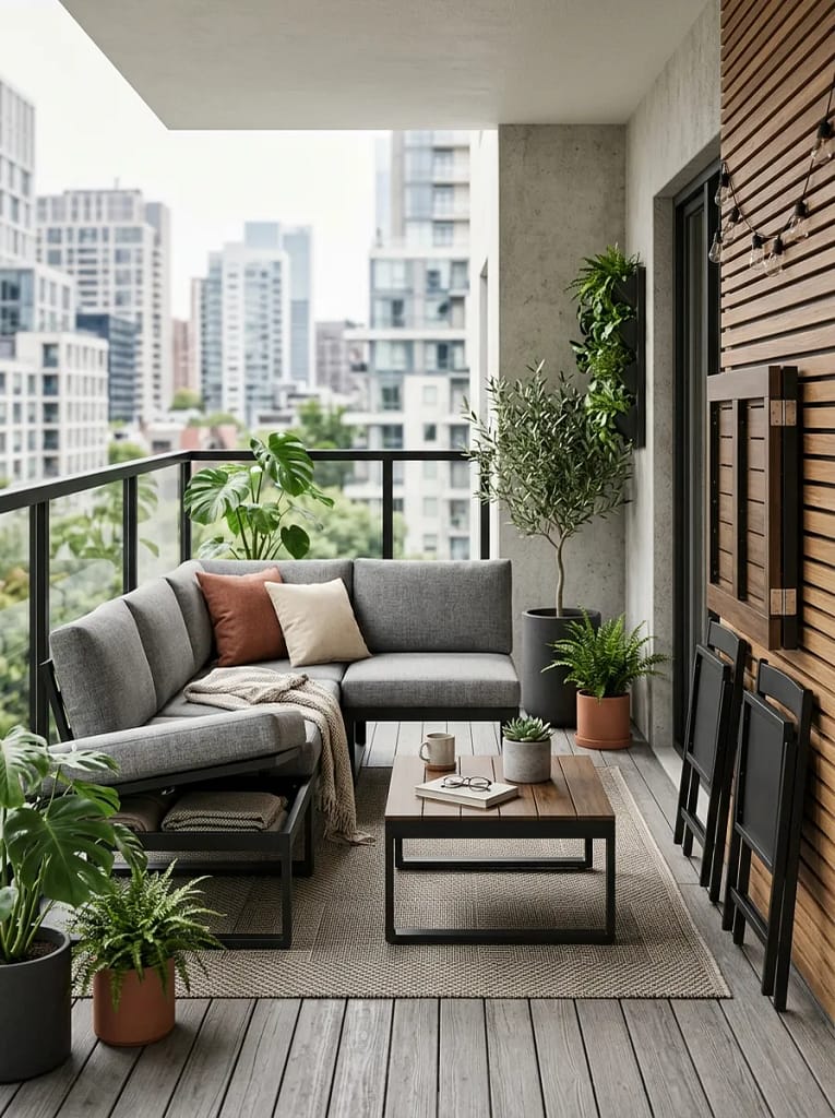 21 Tiny Patio Ideas That Maximize Small Outdoor Spaces 15 Multifunctional Furniture