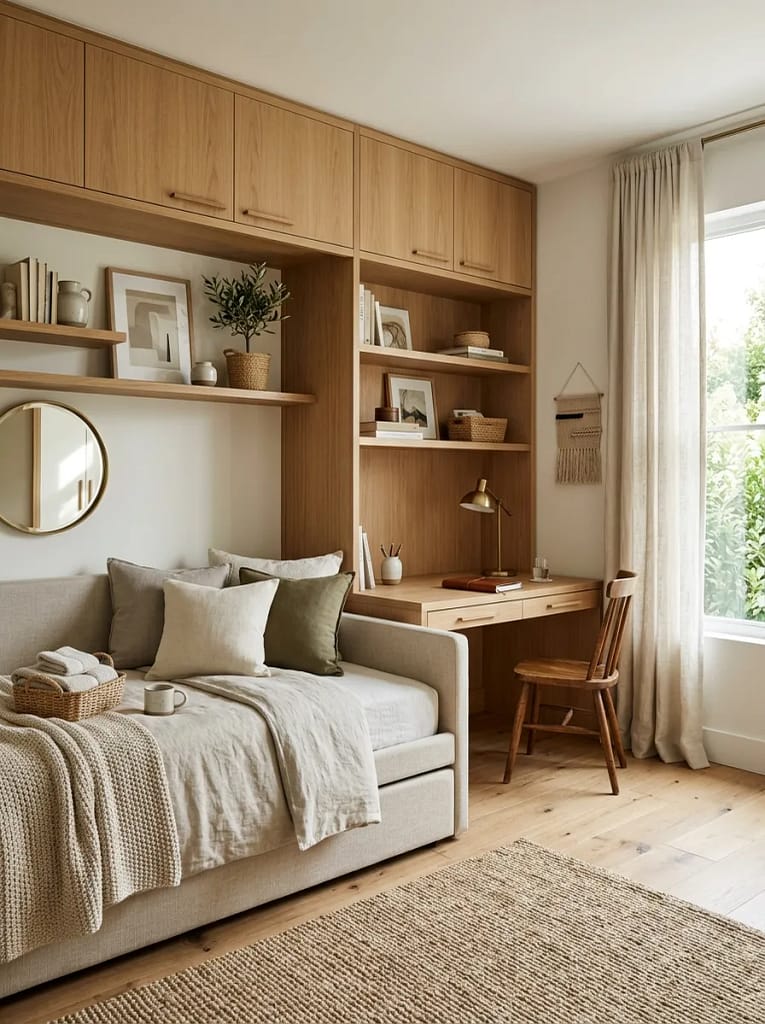 23 Office Guest Room Ideas for Stylish Dual Spaces 7 Multifunctional Storage Cabinets
