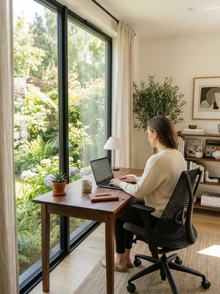 20 Home Office Decor Ideas for Productive Workspaces 16 Natural Light Desk