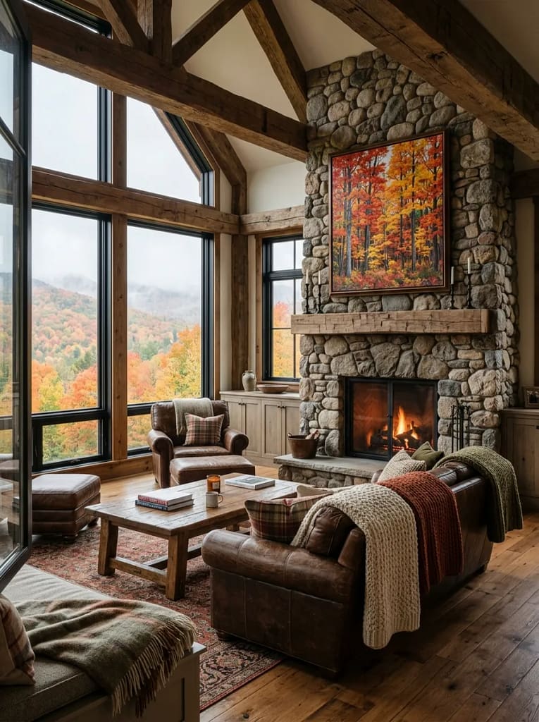 23 Fall Wall Art Ideas for Beautiful Seasonal Style 20 New England Landscape Canvas
