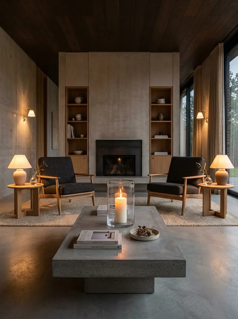 24 Fall Coffee Table Decor Ideas for Cozy Autumn Style 21 Oversized Hurricane Candle Display