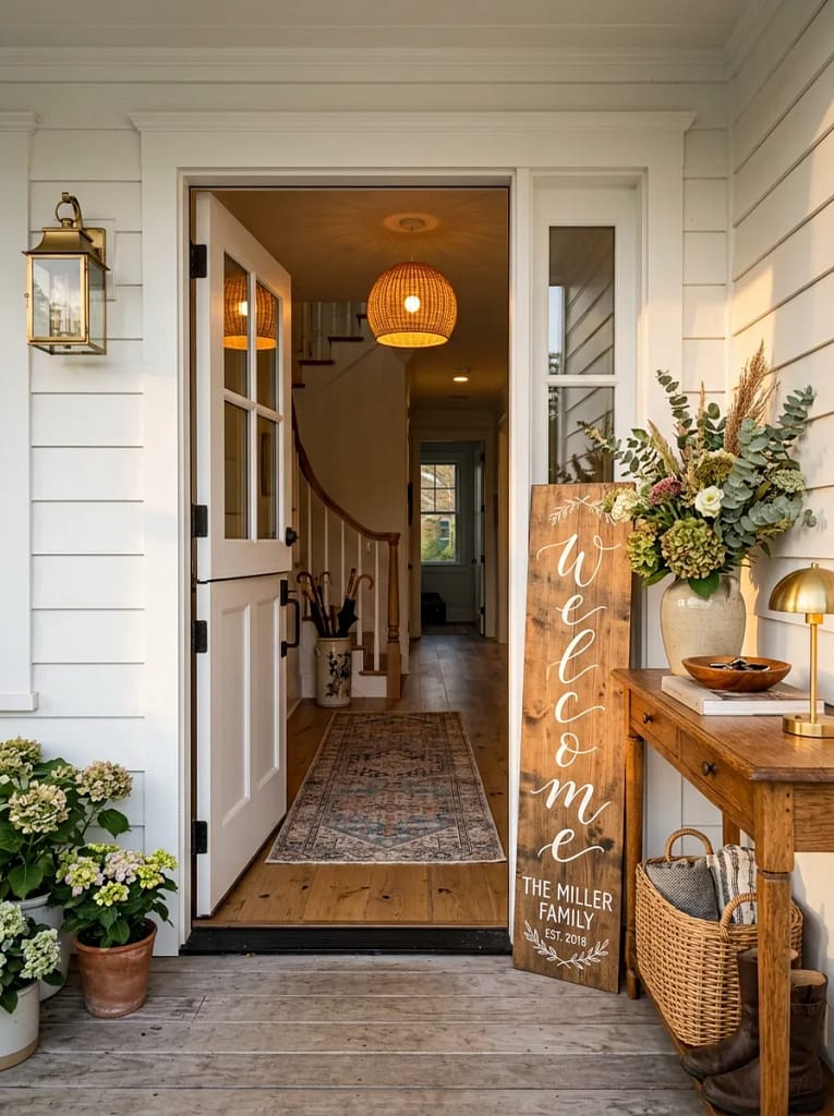 24 Entryway Refresh Ideas for Stylish First Impressions 25 Personalized Welcome Sign