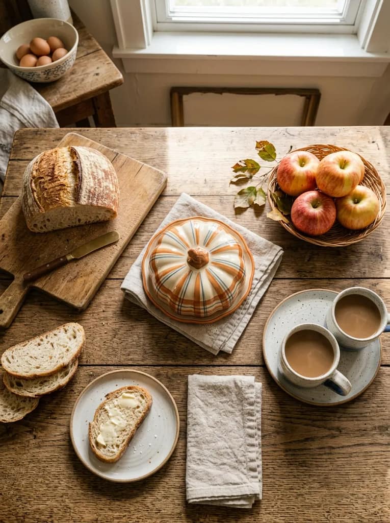 23 Pumpkin Plaid Decor Ideas for Cozy Fall Style 16 Plaid Pumpkin Butter Dish