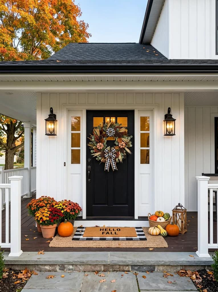 23 Pumpkin Plaid Decor Ideas for Cozy Fall Style 8 Plaid Pumpkin Wreath