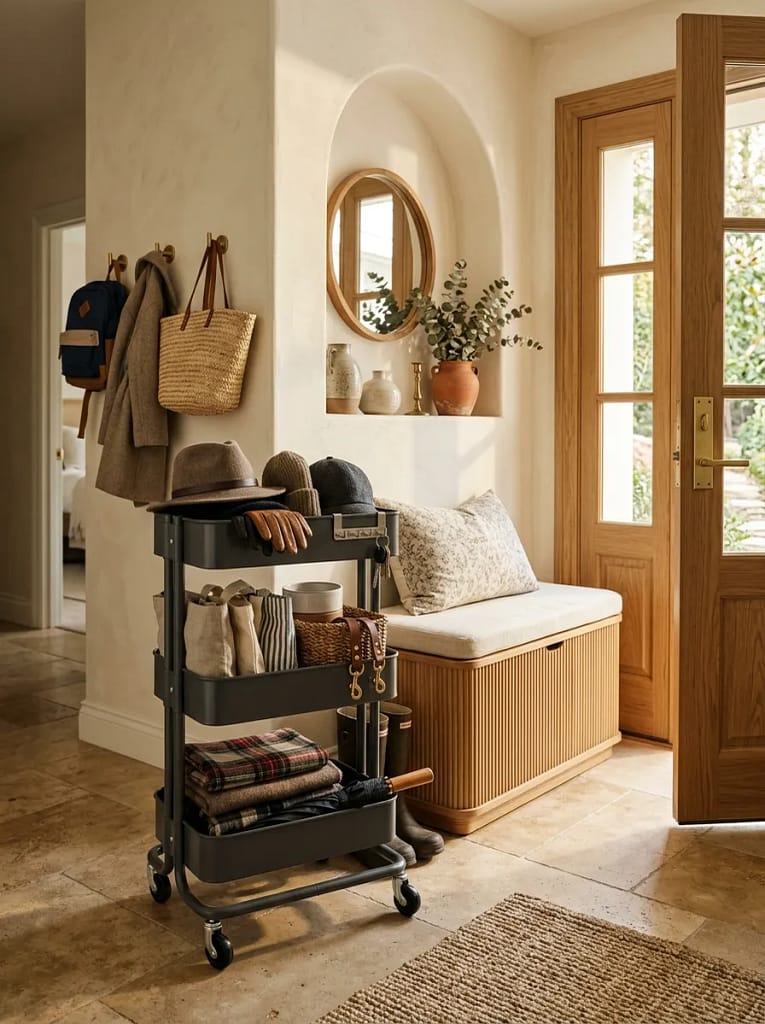 22 IKEA Mudroom Ideas for Smart Entryway Storage 17 RÅSKOG Mobile Mudroom Cart