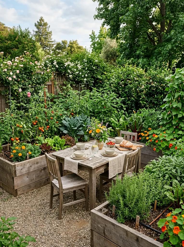 23 Outdoor Picnic Area Ideas for Backyard Gatherings 18 Raised Garden Bed Border