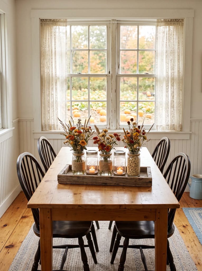 21 Harvest Table Centerpiece Ideas Guests Will Love 14 Rustic Mason Jar Centerpiece
