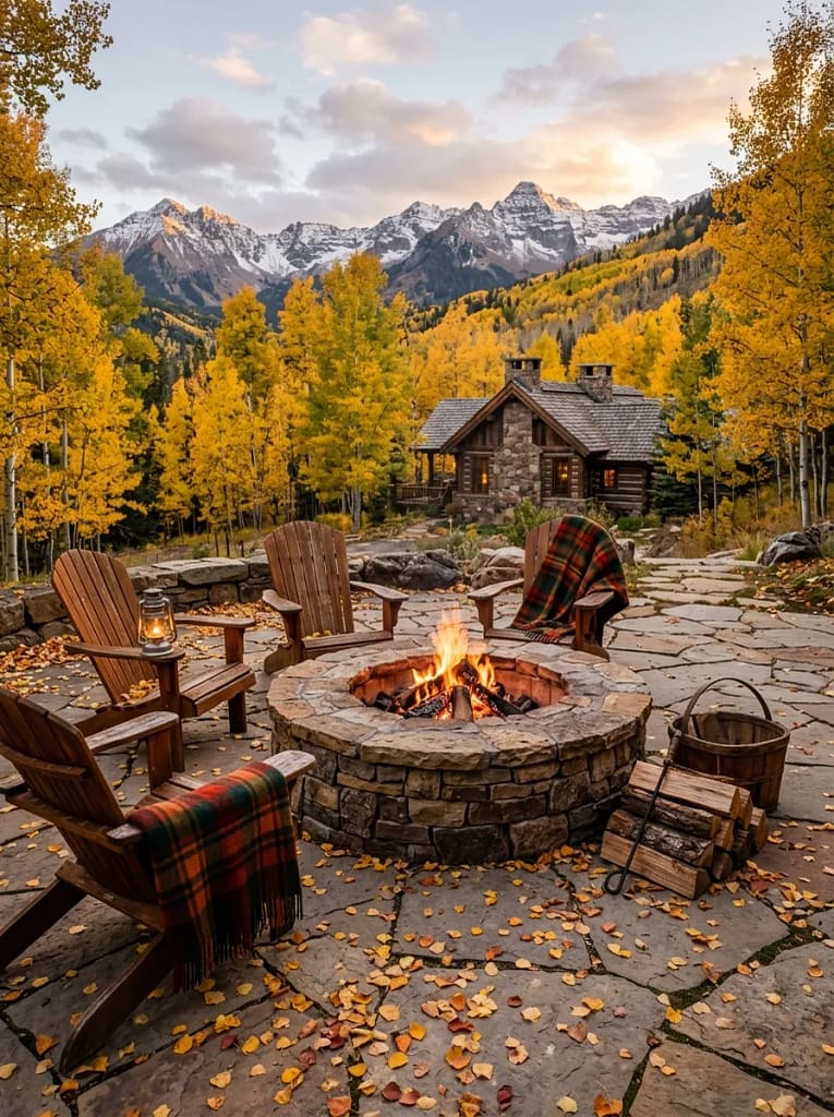 20 Fall Fire Pit Ideas for Cozy Backyard Evenings 2 Rustic Stone Fire Pit