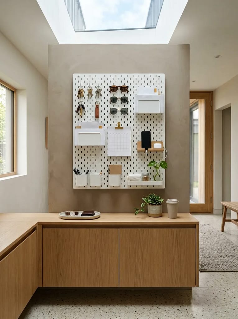 22 IKEA Mudroom Ideas for Smart Entryway Storage 18 SKÅDIS Wall Organizer Station