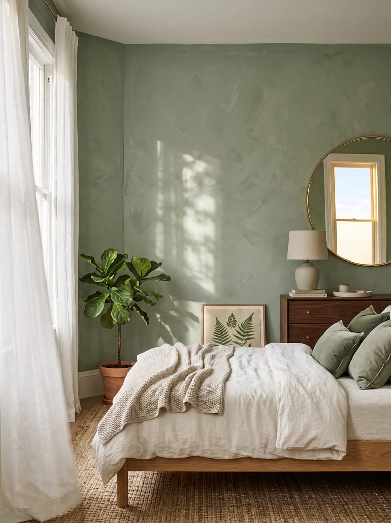 22 Bedroom Ideas for Cozy Stylish Dream Spaces 7 Sage Green Bedroom Walls