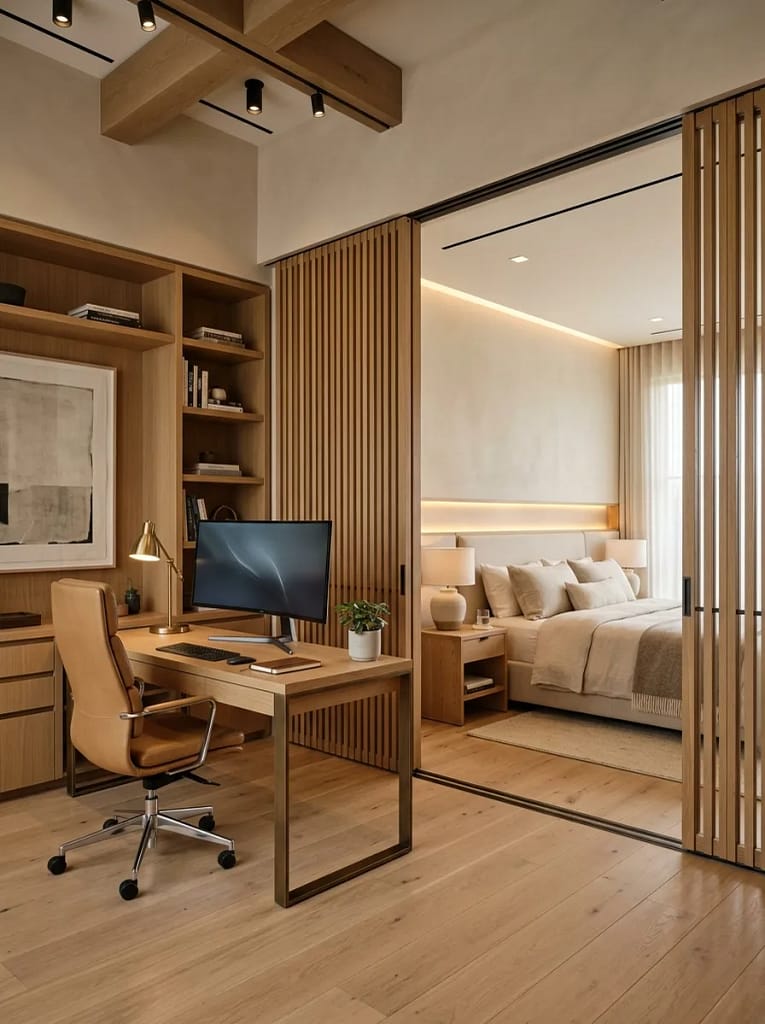 23 Office Guest Room Ideas for Stylish Dual Spaces 14 Sliding Room Divider