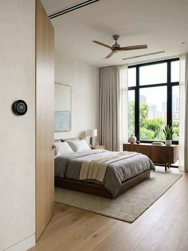 20 Bedroom Cooling Ideas for Better Sleep All Night 19 Smart Thermostat Schedule