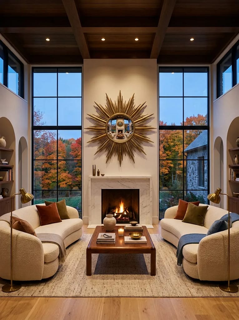 23 Fall Wall Art Ideas for Beautiful Seasonal Style 10 Starburst Mirror