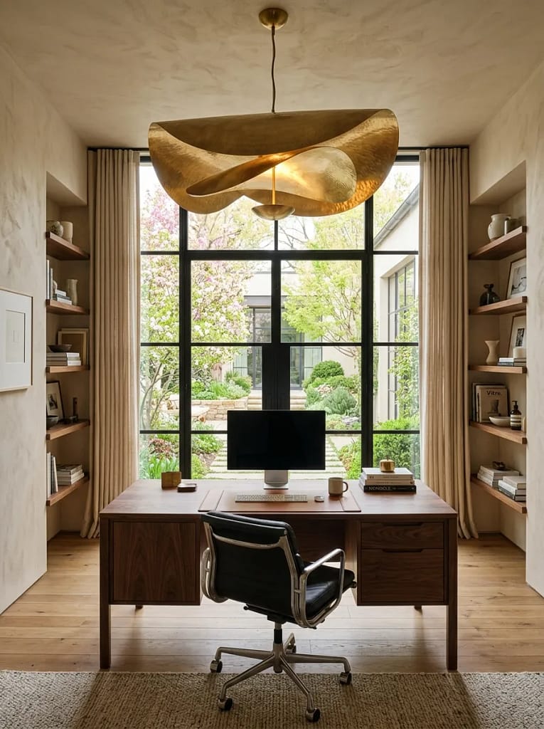 20 Home Office Decor Ideas for Productive Workspaces 7 Statement Pendant Light