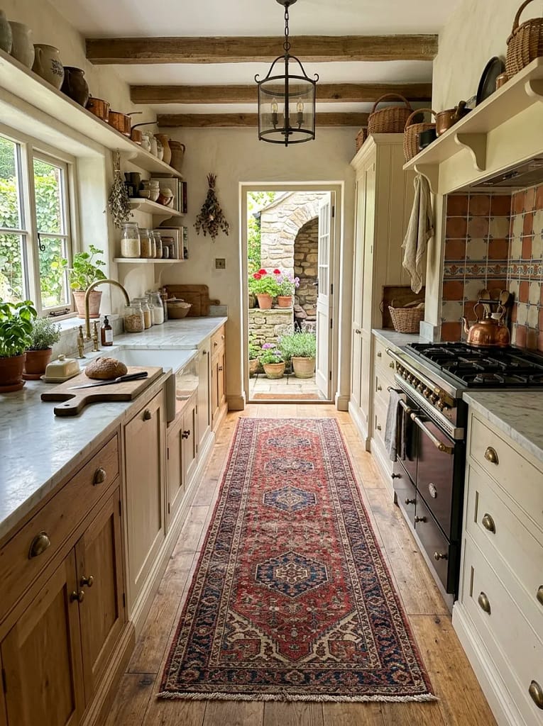 25 Kitchen Decor Ideas That Instantly Upgrade Any Space 21 Statement Rug or Runner