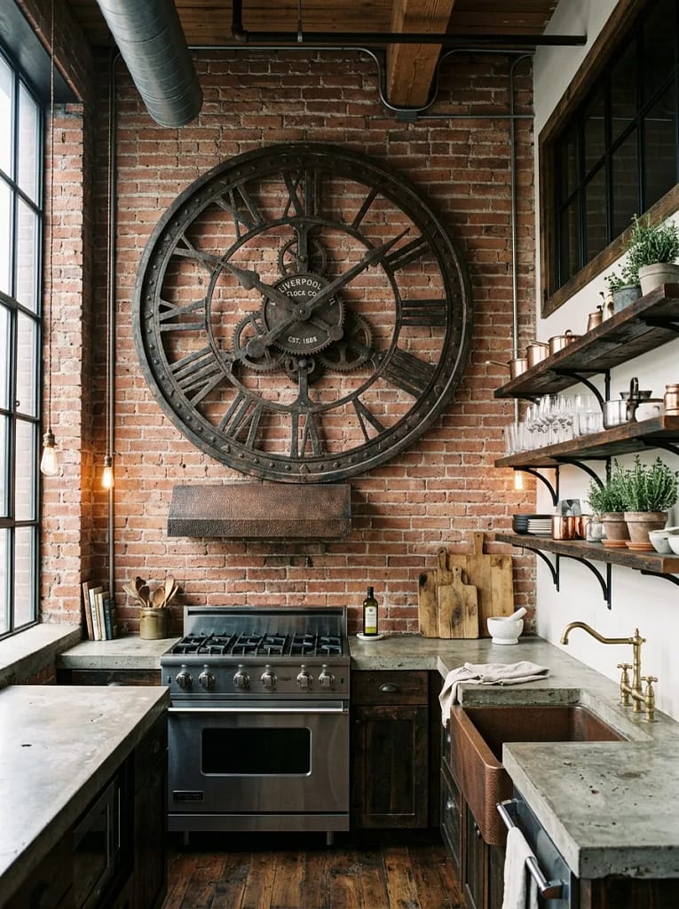 25 Kitchen Decor Ideas That Instantly Upgrade Any Space 8 Statement Wall Clock