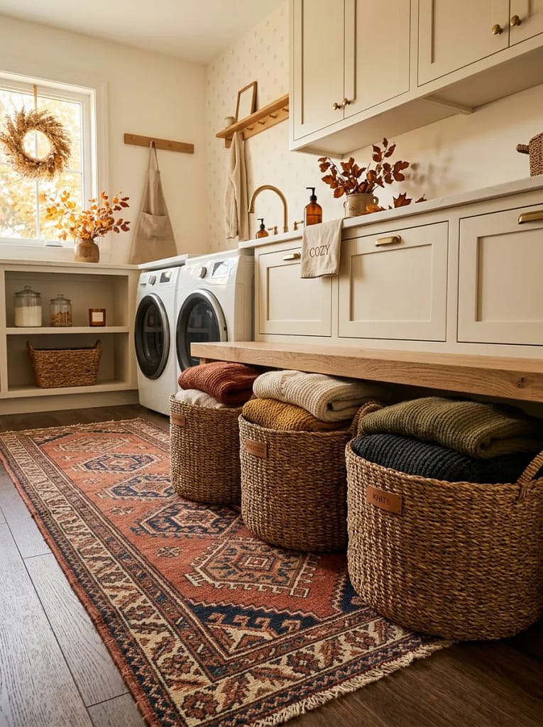 22 Fall Laundry Room Storage Ideas for Tidy Spaces 6 Sweater Storage Bins