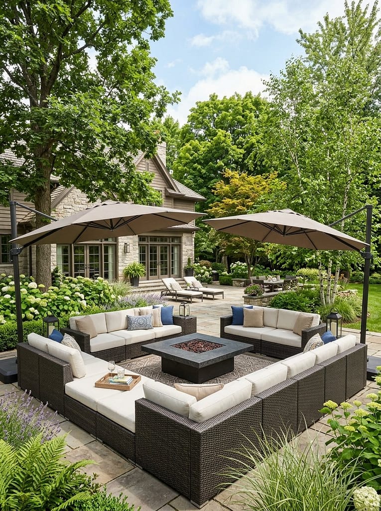 24 Outdoor Modular Seating Ideas for Flexible Comfort 10 U Shaped Layout
