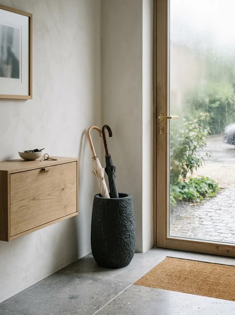 24 Entryway Refresh Ideas for Stylish First Impressions 13 Umbrella Stand Corner