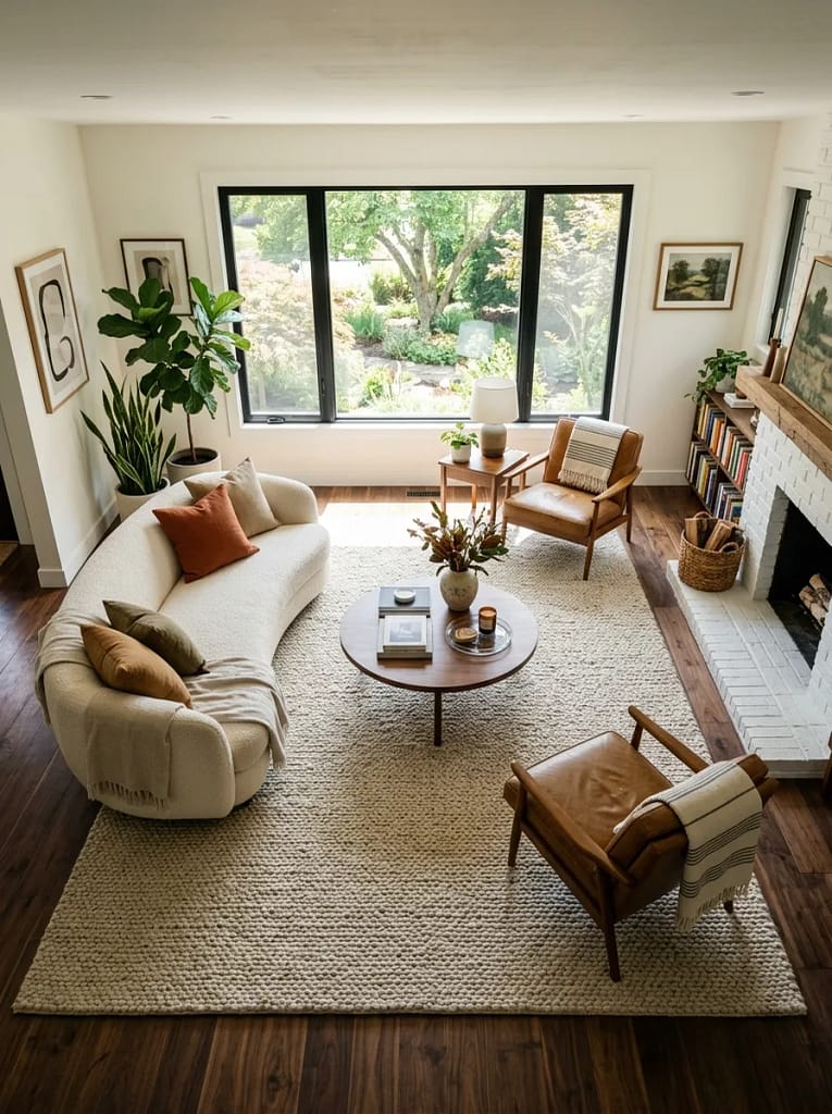 20 Small Living Room Makeover Ideas That Transform 6 Use a Large Area Rug