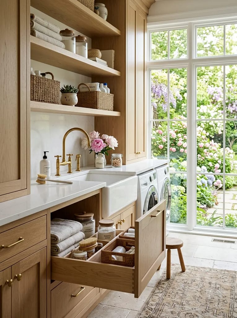 20 Laundry Room Organization Ideas for Clutter Free Space 21 Utility Sink Storage Combo