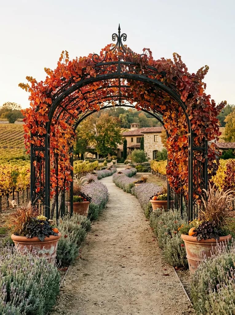 22 Autumn Garden Ideas for Dreamy Seasonal Beauty 21 Vine Covered Garden Trellis