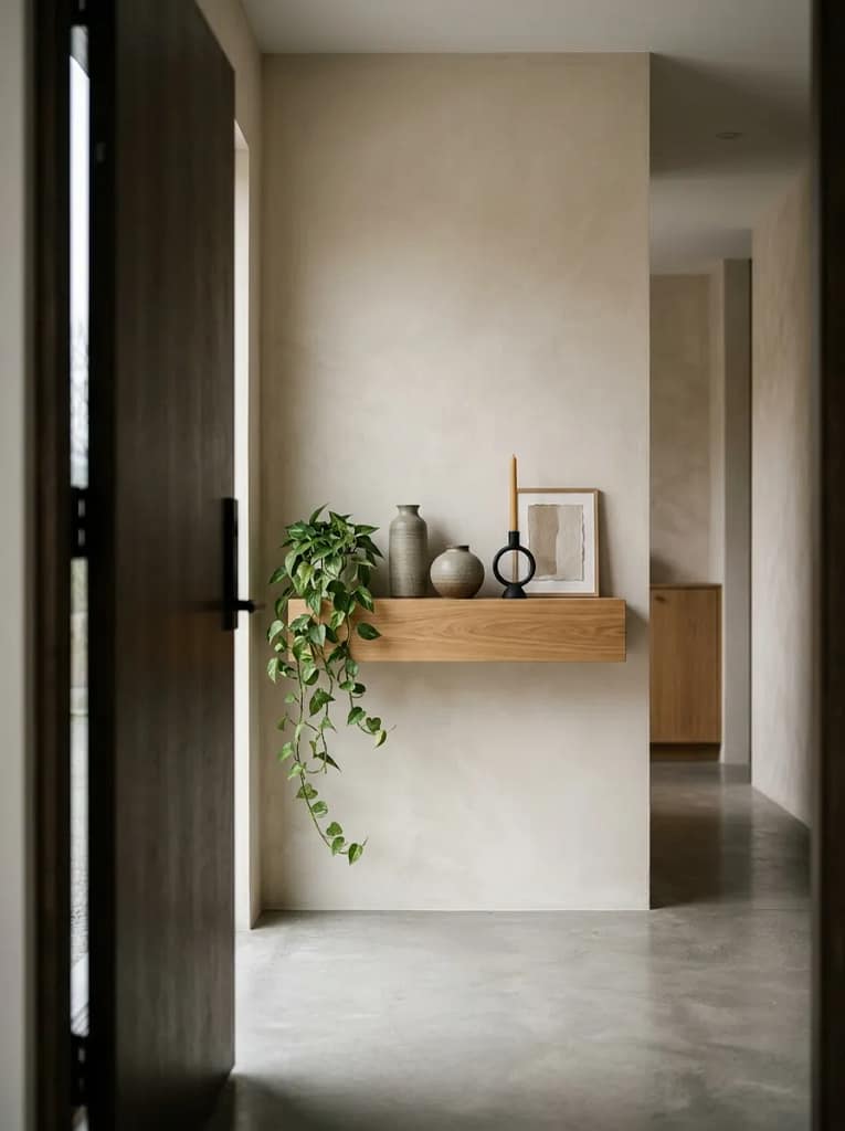 24 Entryway Refresh Ideas for Stylish First Impressions 18 Wall Shelf for Small Decor