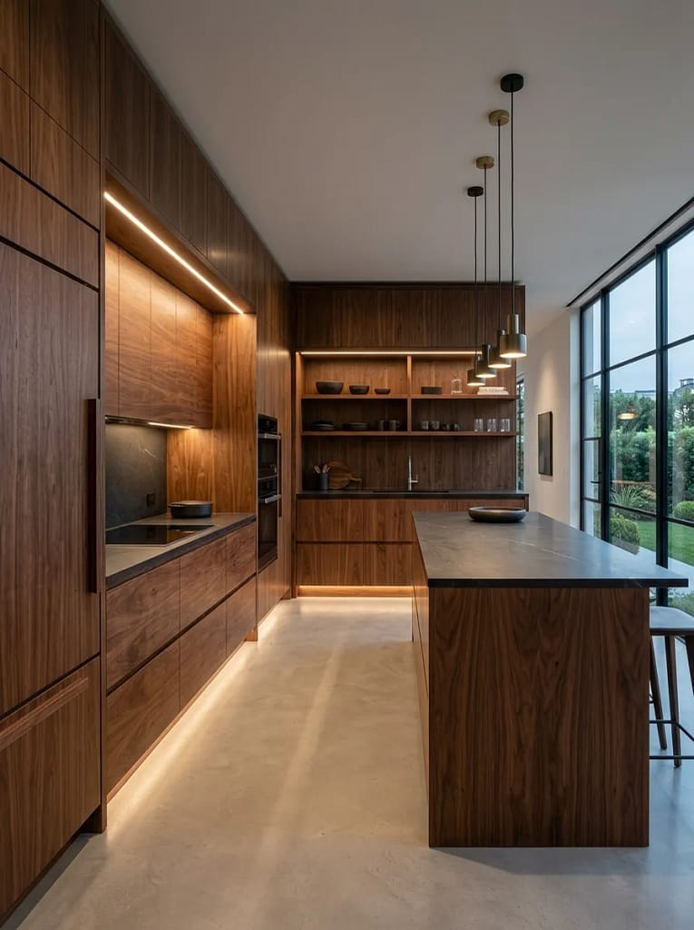 25 Kitchen Decor Ideas That Instantly Upgrade Any Space 12 Warm Wood Tone Cabinetry