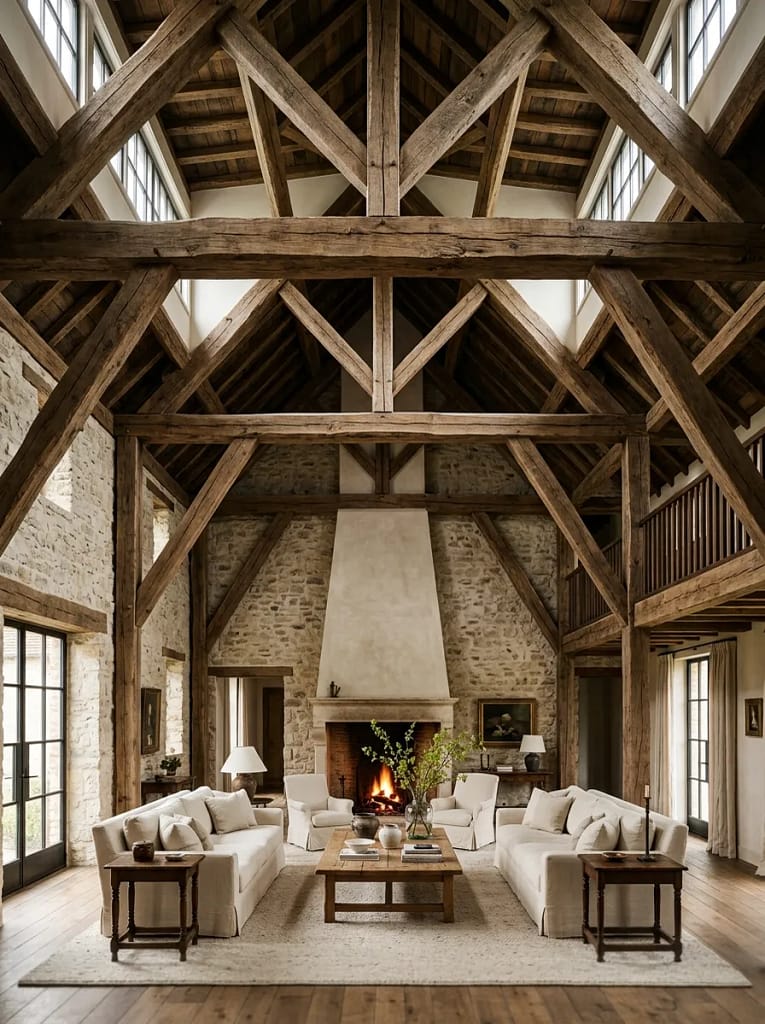 21 Living Room Renovation Ideas That Boost Home Style 7 Wood Beam Ceiling