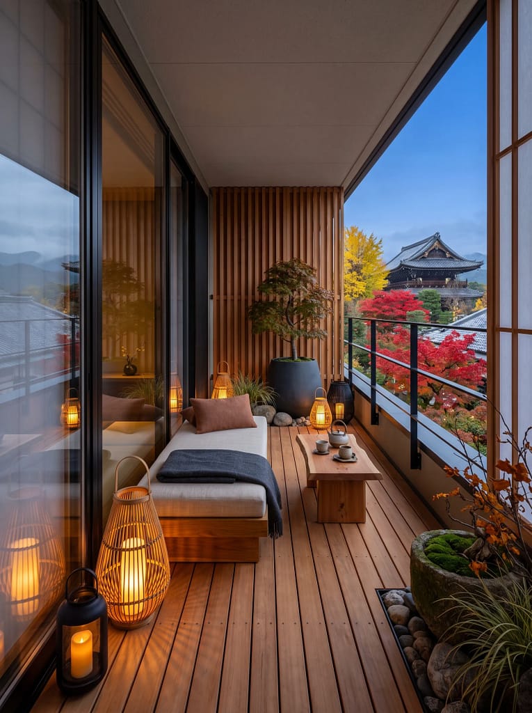 24 Fall Balcony Decor Ideas for Cozy Autumn Vibes 4 Wooden Crate Planters