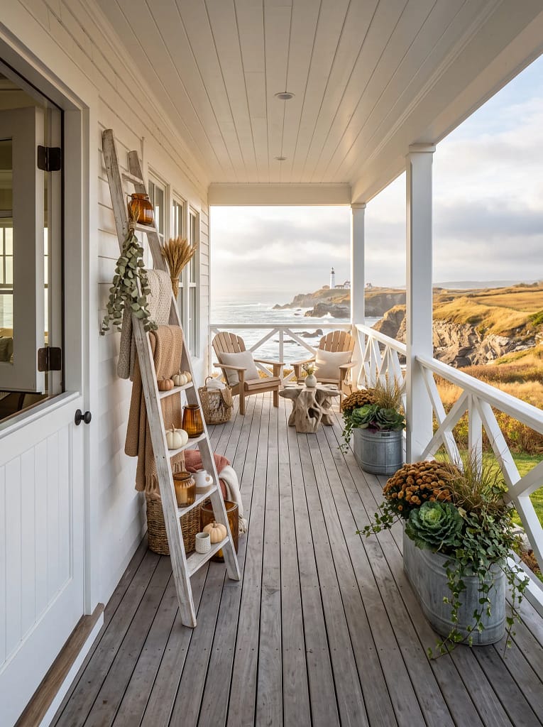 24 Fall Balcony Decor Ideas for Cozy Autumn Vibes 17 Woven Basket Storage