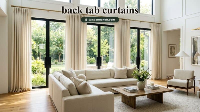 Back Tab Curtains: 7 Best Hanging Tips & Style Ideas 6 back tab curtains